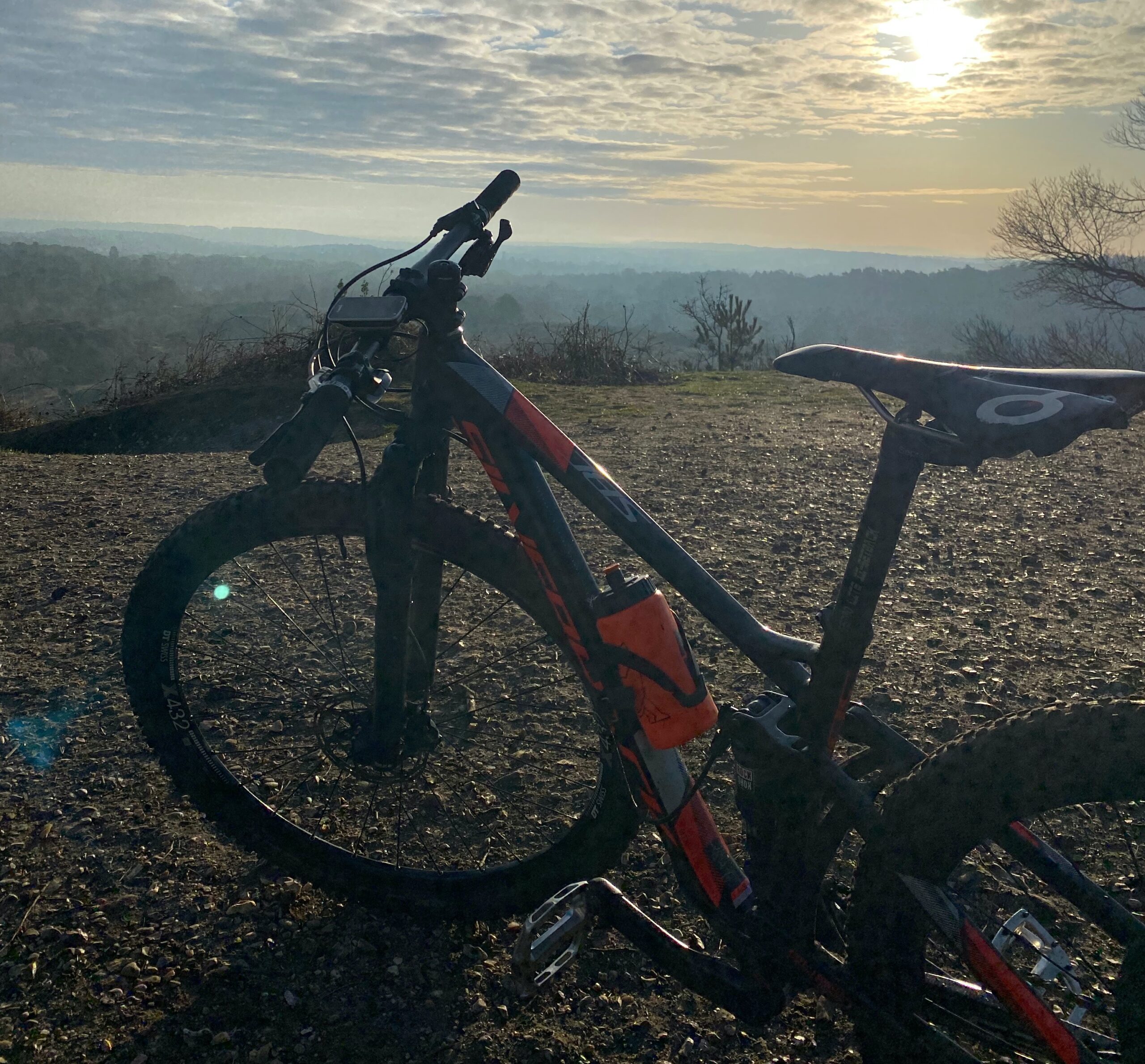 MTB in Kazbek with sunset