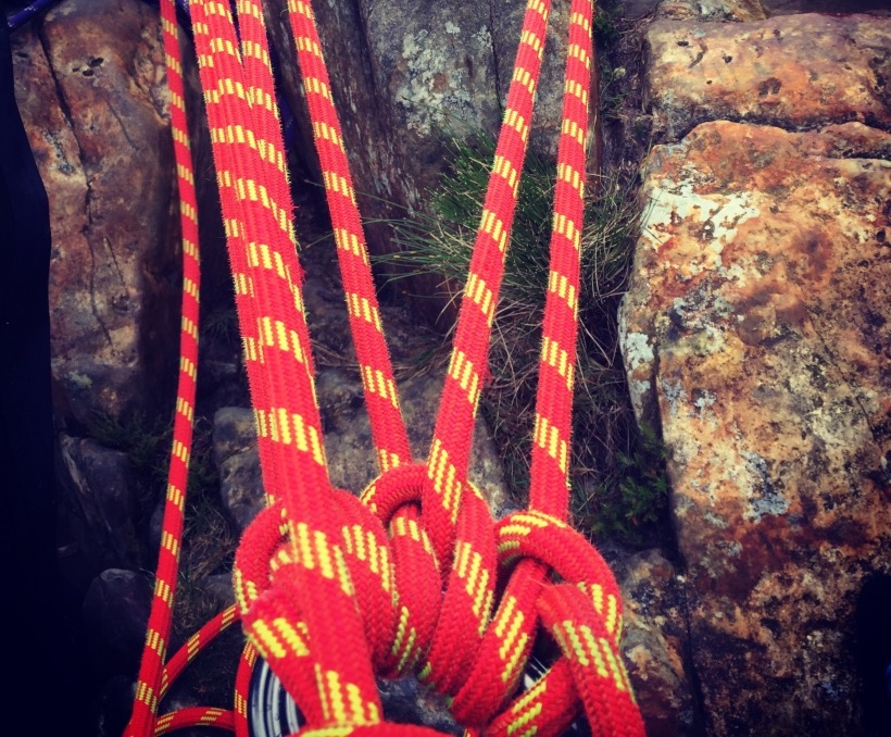 Clove hitches - climbing in Kazbegi